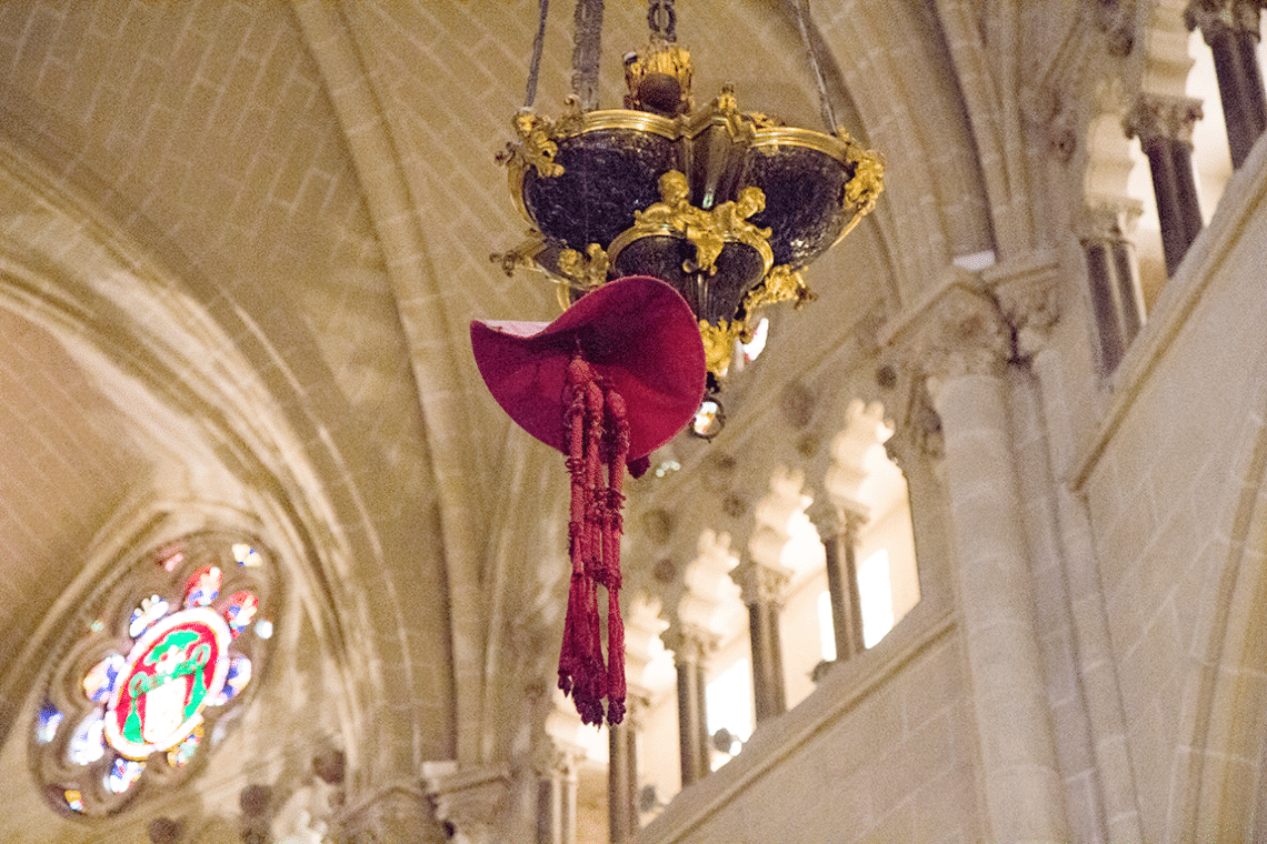 Chandelier detail in the Toledo Cathedral in Toledo Spain. 