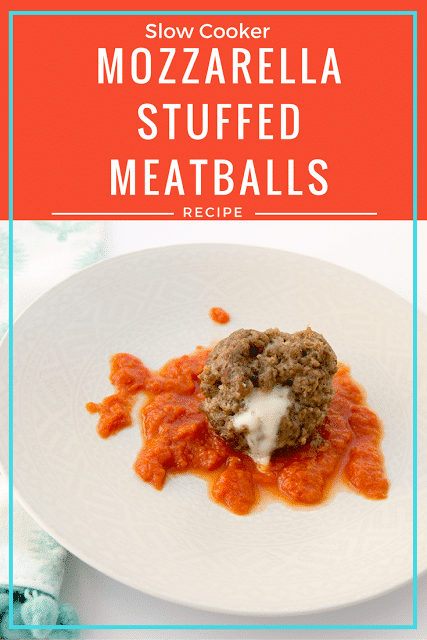 Mozzarella Stuffed Meatball Recipe: Crock Pot Freezer Meal