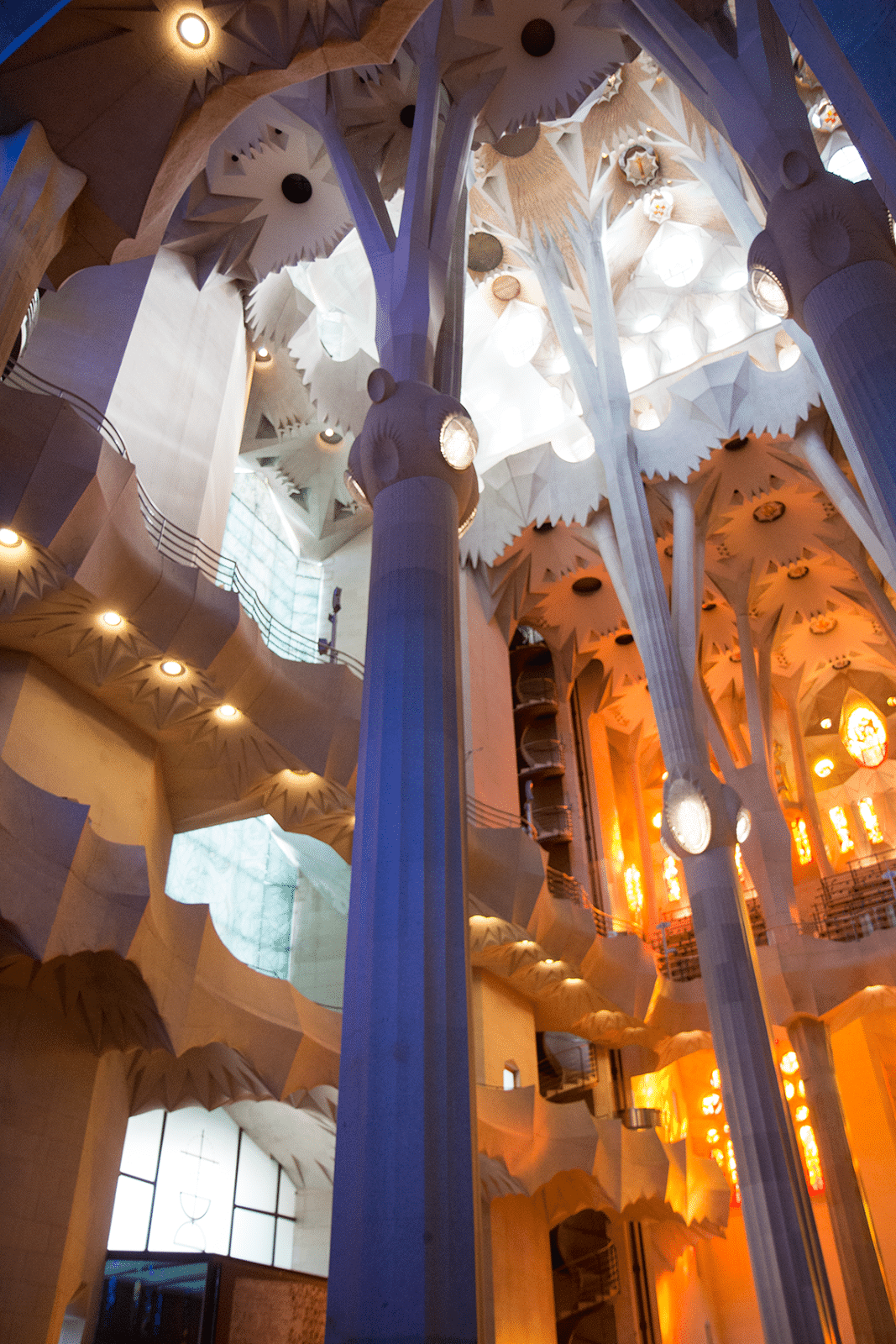 Inside La Sagrada Familia. 