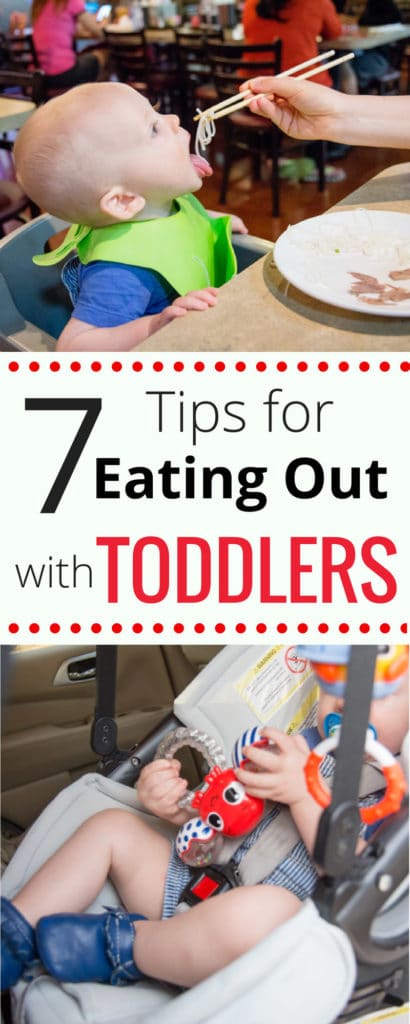 7 Tips for Eating Out with Toddlers: Bringing your kids out to eat can be pretty challenging, but here are a few tips to help make it a little easier on both of you.