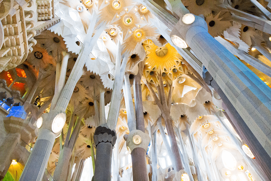 View of La Sagrada Familia travel. 