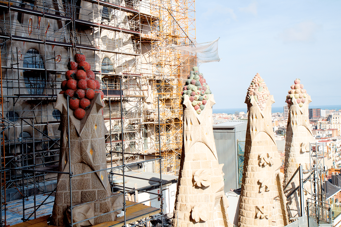 La Sagrada Familia construction. 