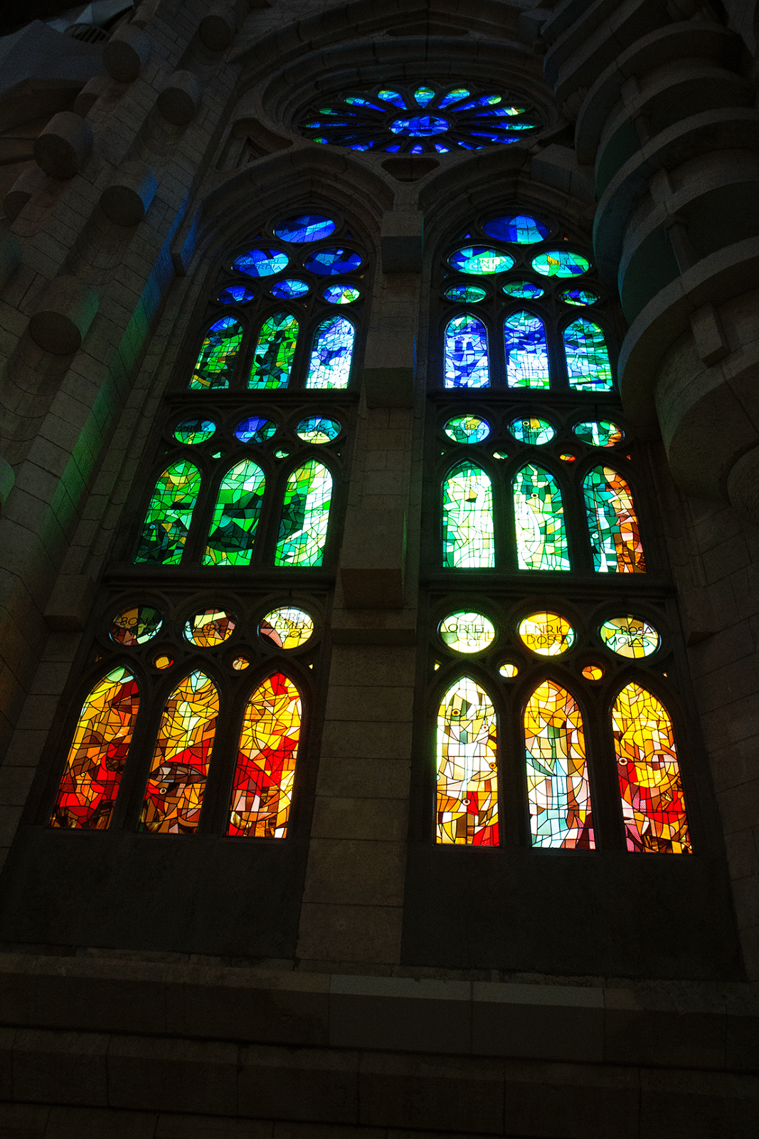 La Sagrada Familia windows. 