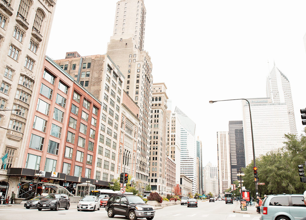 Downtown Chicago. 