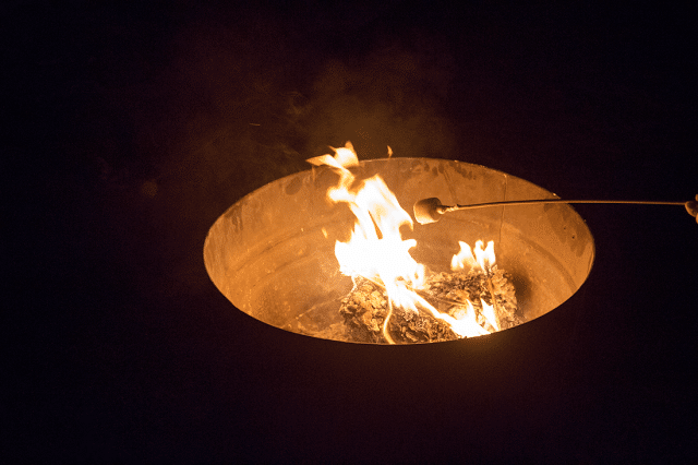 Roasting s\'mores for date night. 