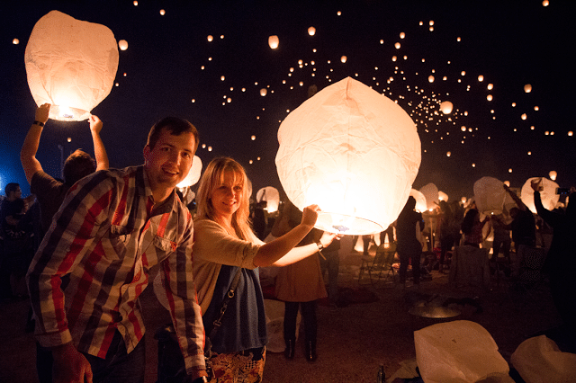 Couple at the Lantern Festival. 