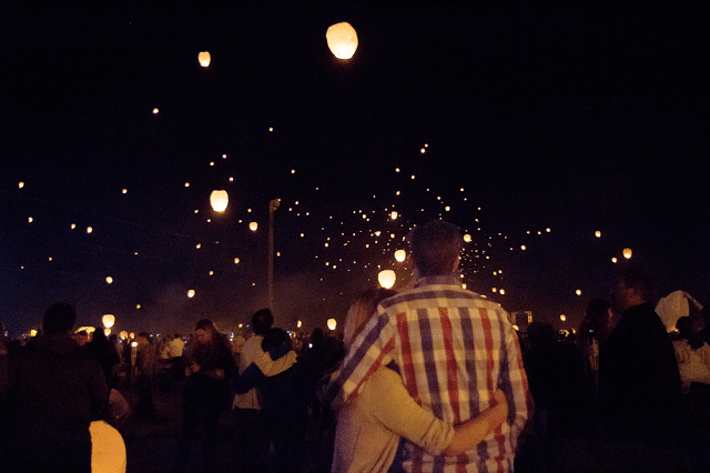 Couple at the Lantern Festival. 