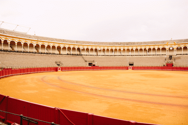 Original Seville Spain Bullfighting arena. 