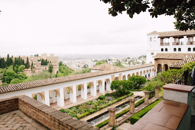 Visiting the Alhambra in Granada Spain. 