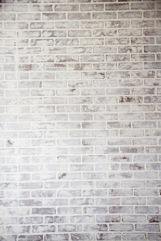 Faux brick wall. 