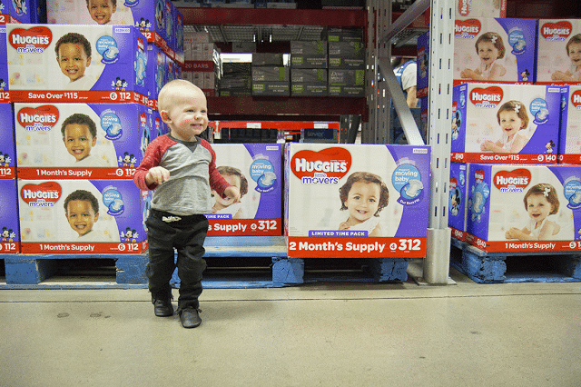 Huggies diapers at Costco. 