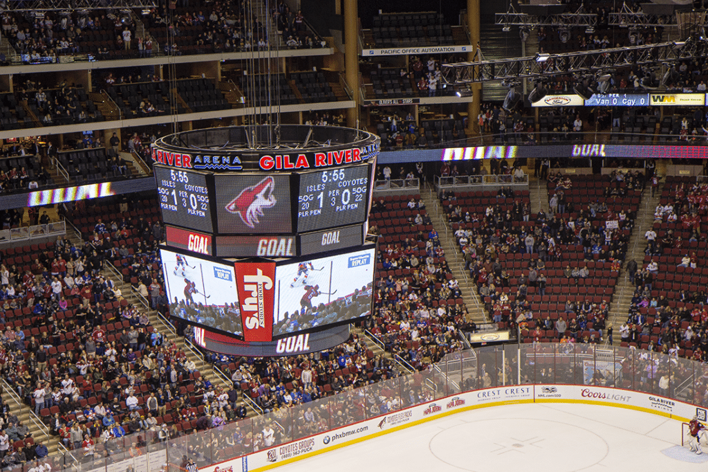 One of the best winter date ideas out there, attend an NHL hockey game date. 