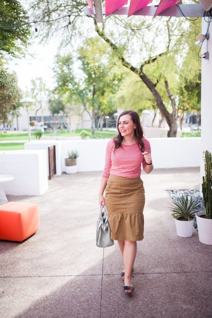 Classic striped shirt styling