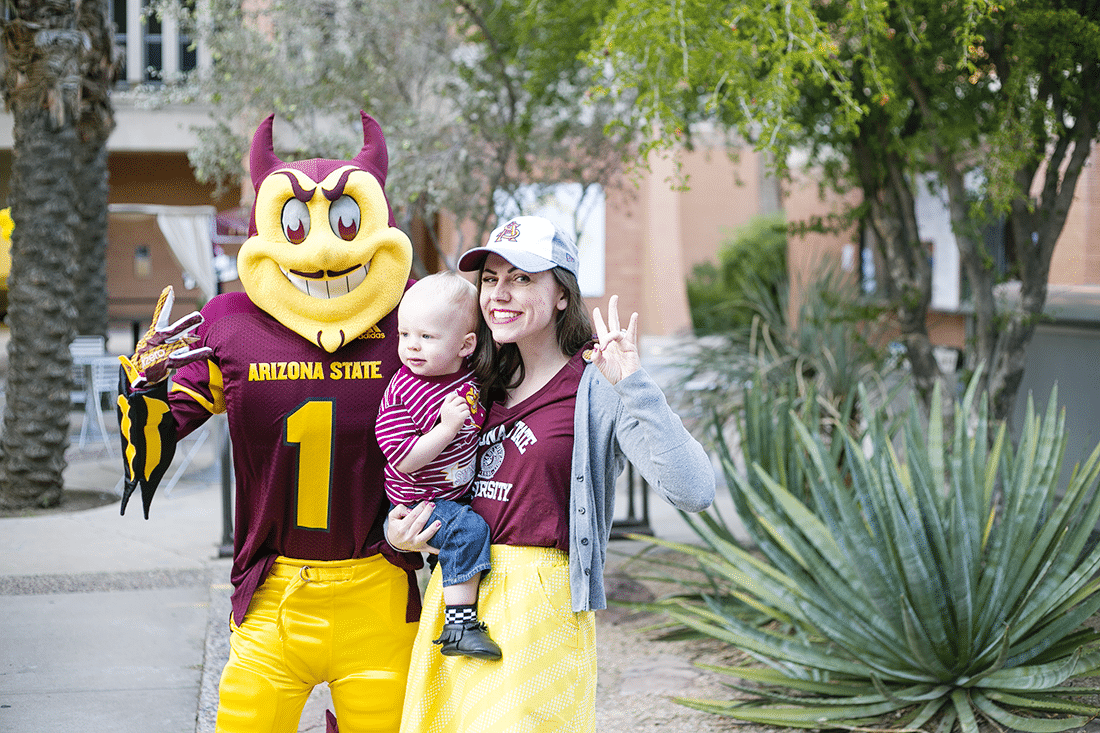 Family Friendly Activities in Arizona: visit ASU Open Door Night Tempe. and see Sparky! 