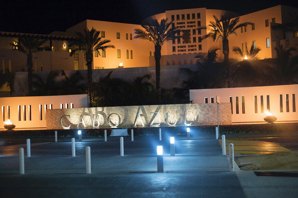 Cabo Azul at night. 