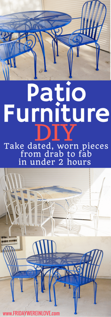 How to paint patio furniture. 