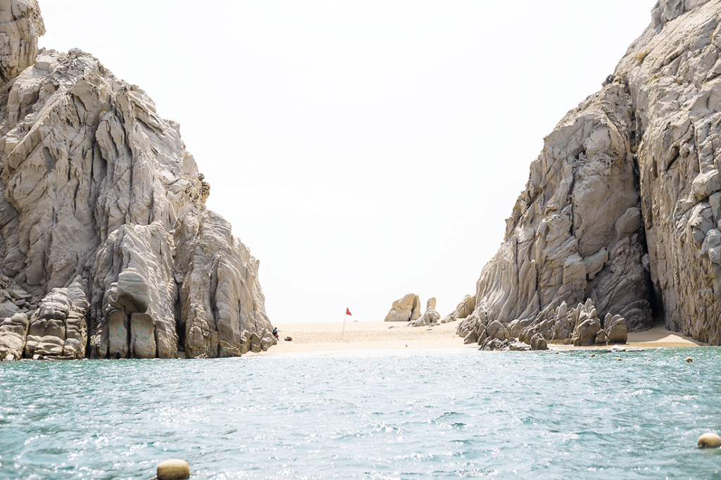 Famous Lover\'s beach in Cabo rocks. 