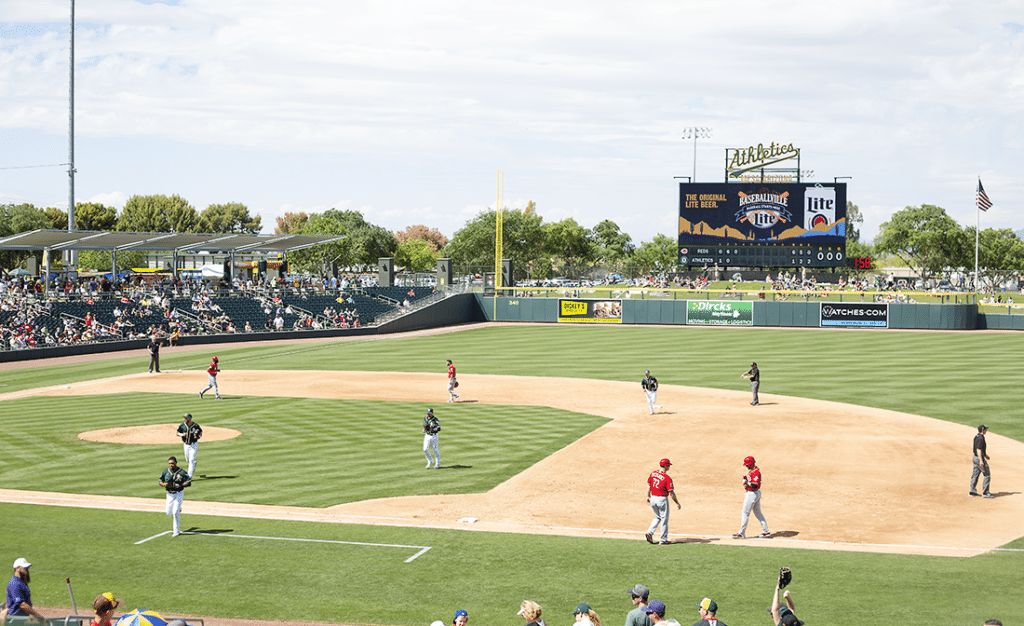 A\'s spring training in Mesa Arizona. 