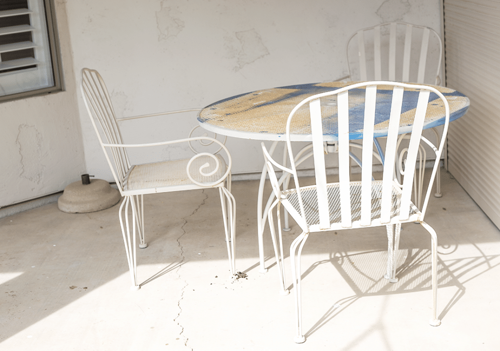 Update old patio furniture. 