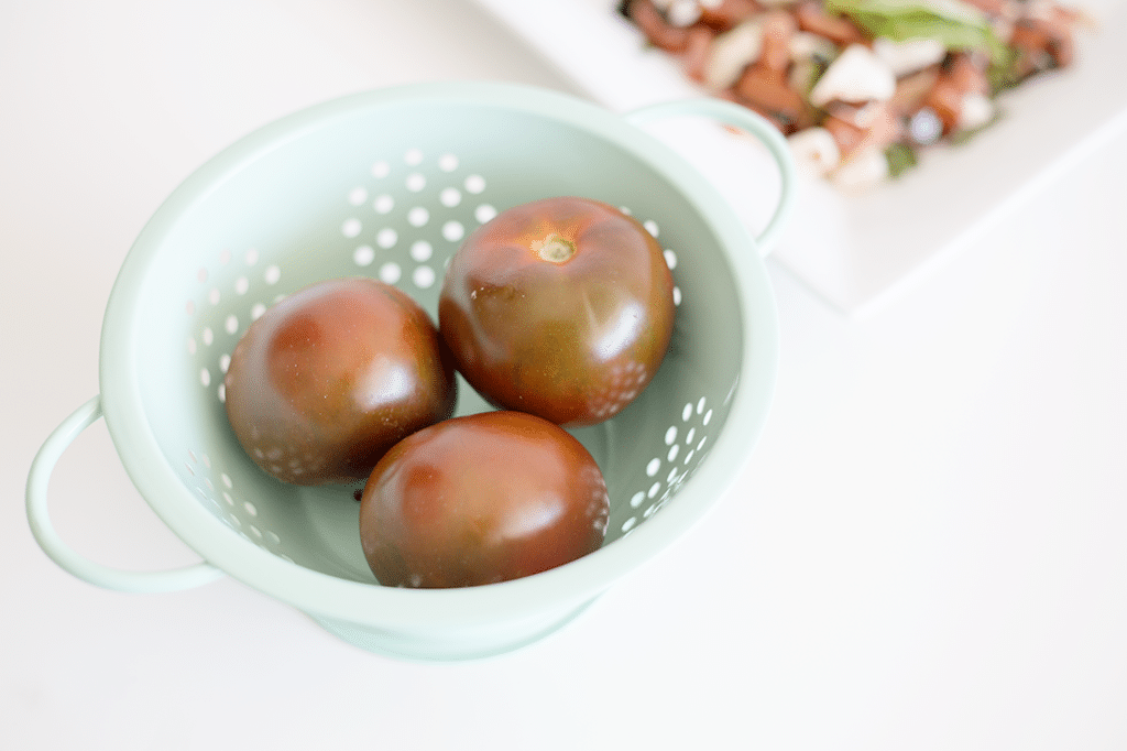 Caprese salad tomatoes. 