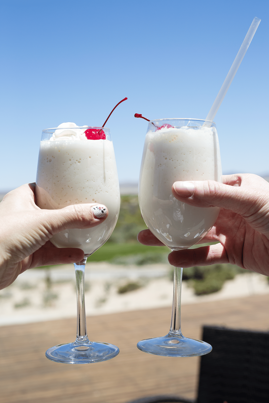 Pina coladas for two. 