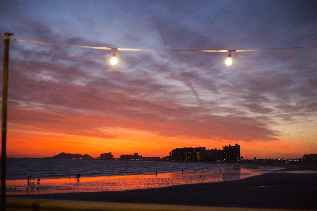 Beautiful sunset by the beach. 