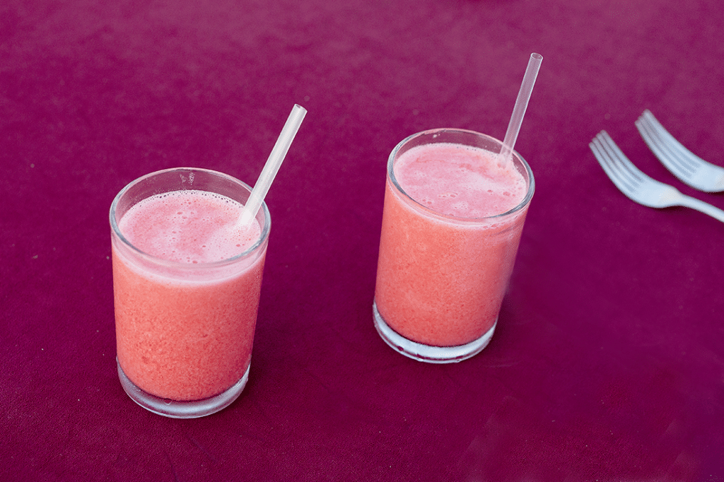 Smoothies at sunset. 