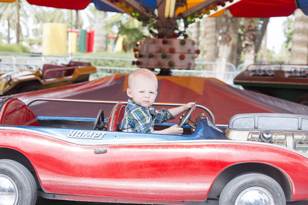 Rides for toddlers at Enchanted Island. 