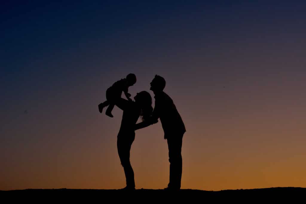 Silhouette family picture idea. 