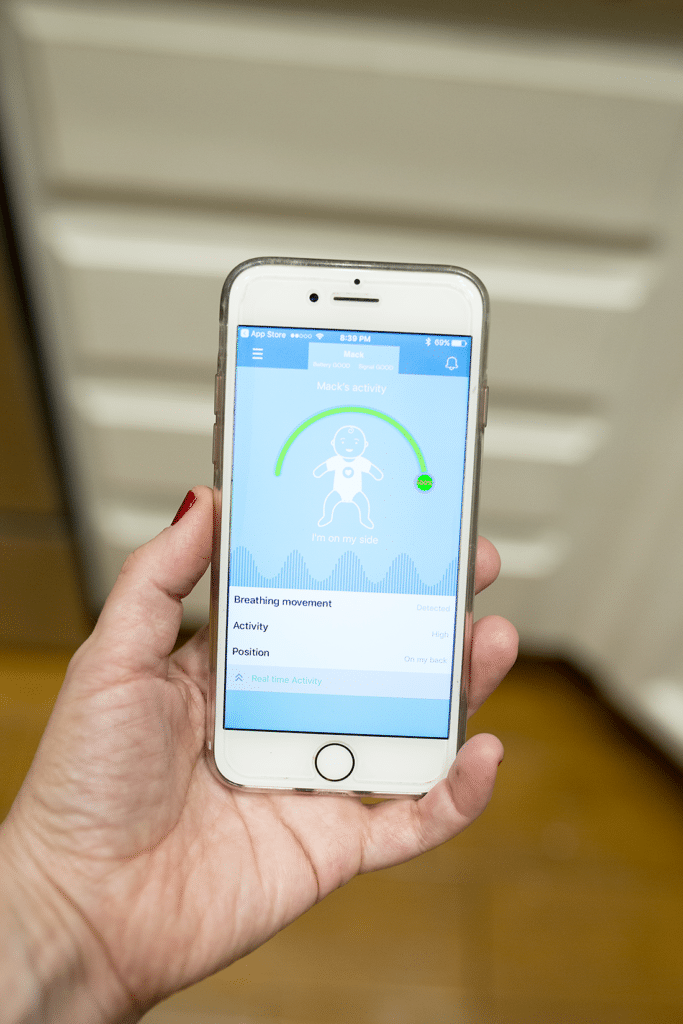 Baby Monitor Review- the MonBaby Monitor that connects to your phone, alerts at any sign of danger, and is a baby monitor that connects to an iphone or android! 