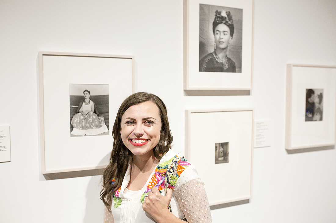 Visiting Frida Kahlo and Diego Rivera art exhibit. 