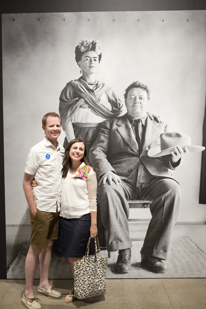 Visiting Frida Kahlo and Diego Rivera traveling exhibit. 