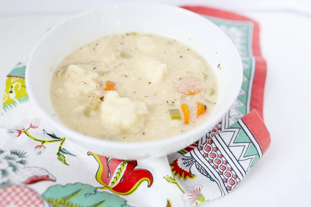 Crock Pot Chicken and Dumplings: This easy slow cooker chicken dinner is so good, and works perfectly as a Crock Pot Freezer meal too! 
