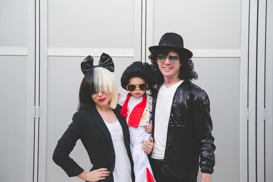 Family Pop Stars creative Halloween costume. 