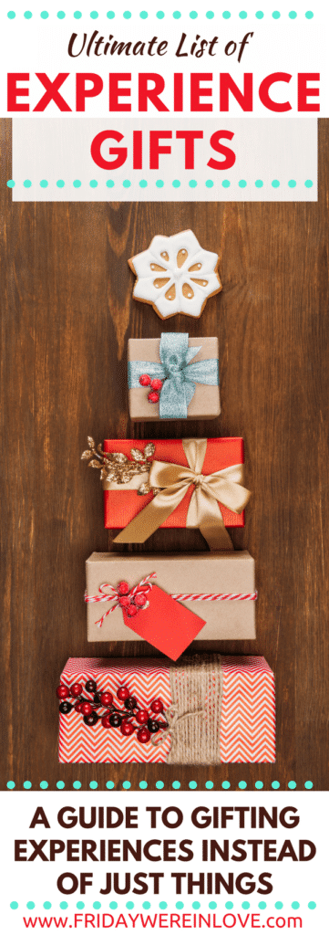 A guide to gifting experiences instead of just things. 