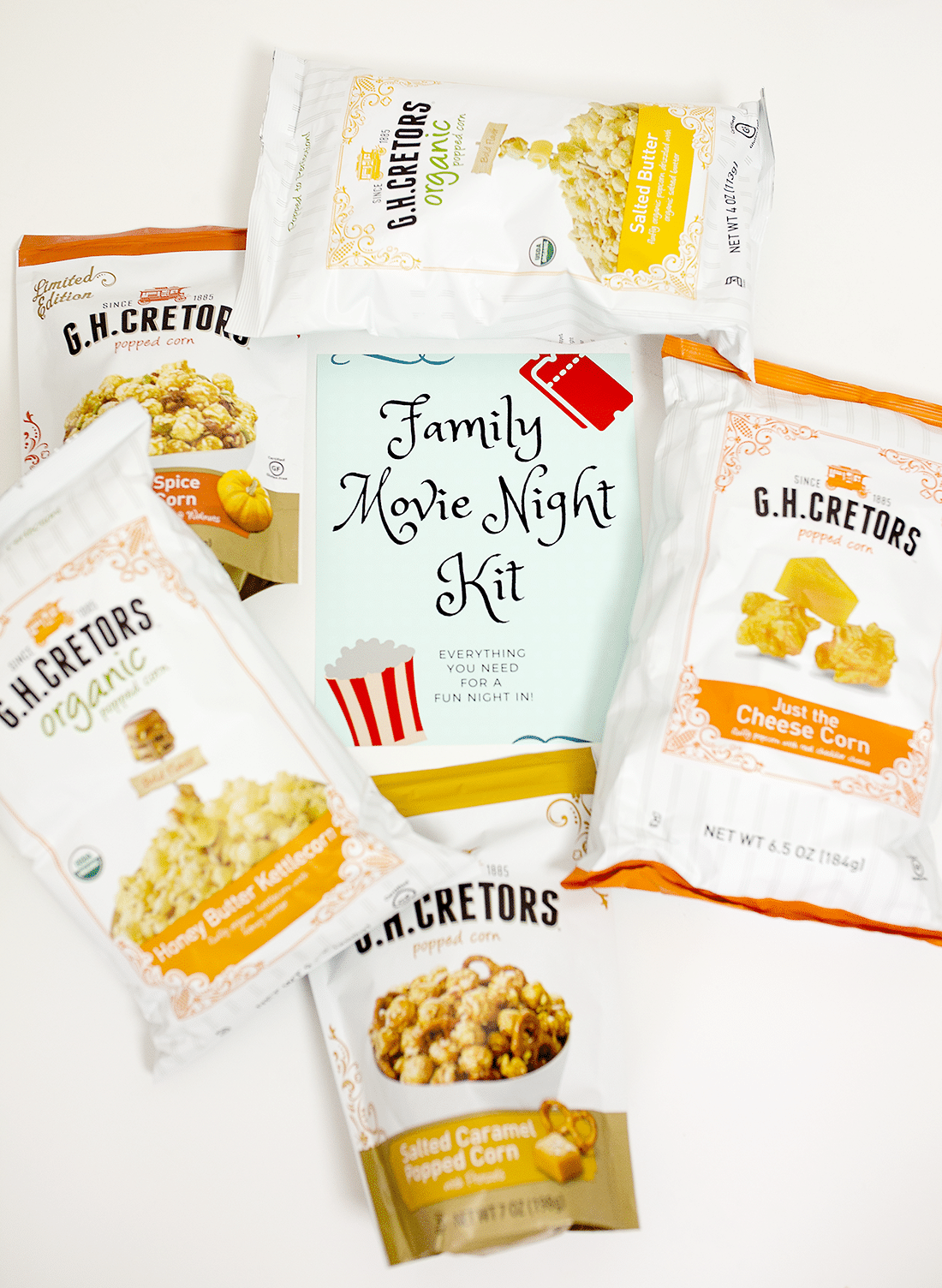 Family movie night gift kit. 