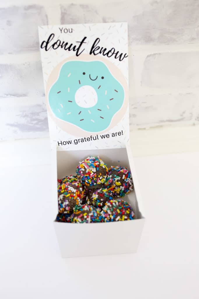 Donut thank you printable. 