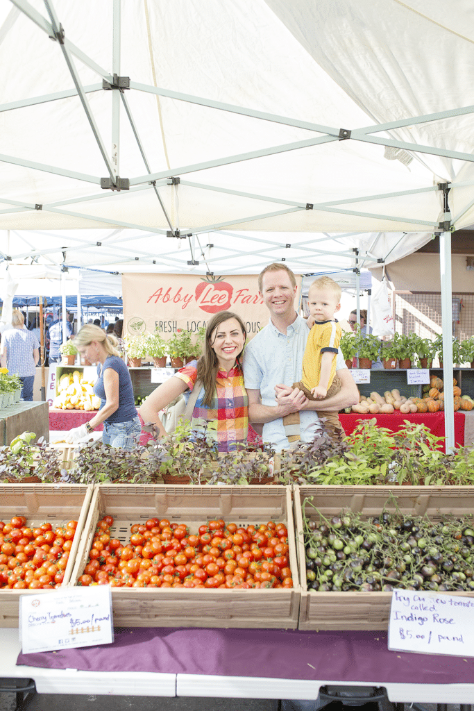 Farmer's Market family date idea: spend time picking out fresh fruits and veggies at the local farmer's market for your next meal