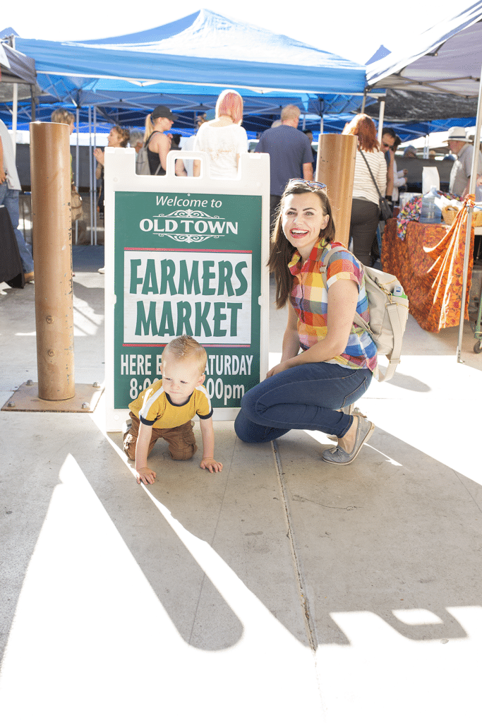 Farmer's Market family date idea: spend time picking out fresh fruits and veggies at the local farmer's market for your next meal