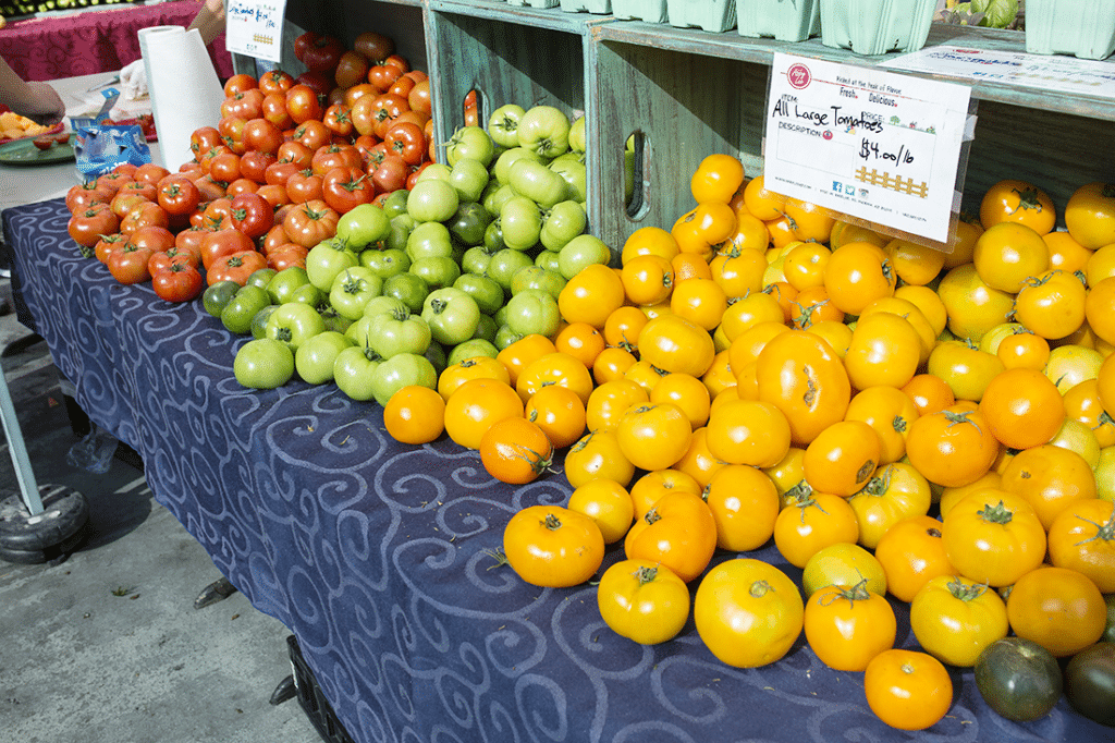 Farmer\'s Market produce. 