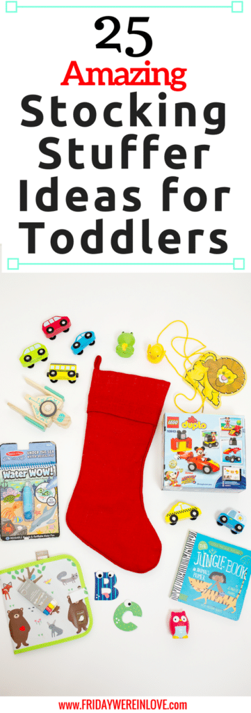 25 Amazing Stocking Stuffer Ideas for Toddlers: so many great ideas of toddler stocking stuffers that they'll play with and love! 