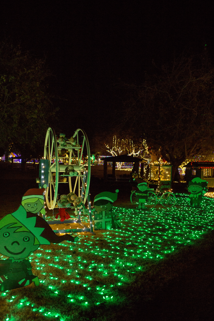 McCormick Stillman Train Park Christmas light show. 