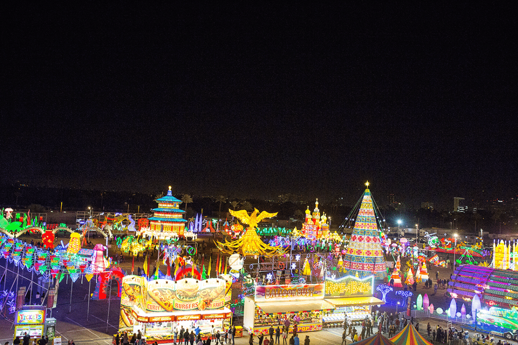 Lights of the World family date night at the fairgrounds. Such a fun romantic date you can easily do as a couple or family to enjoy during or after the holidays