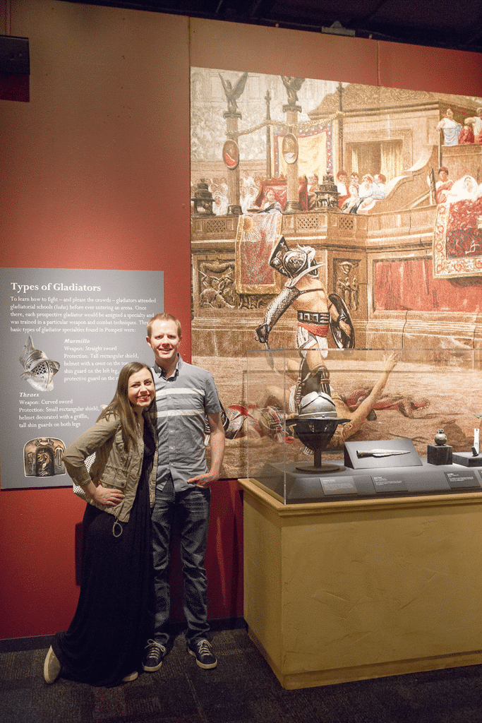 A unique date night idea at the Pompeii Exhibit. 