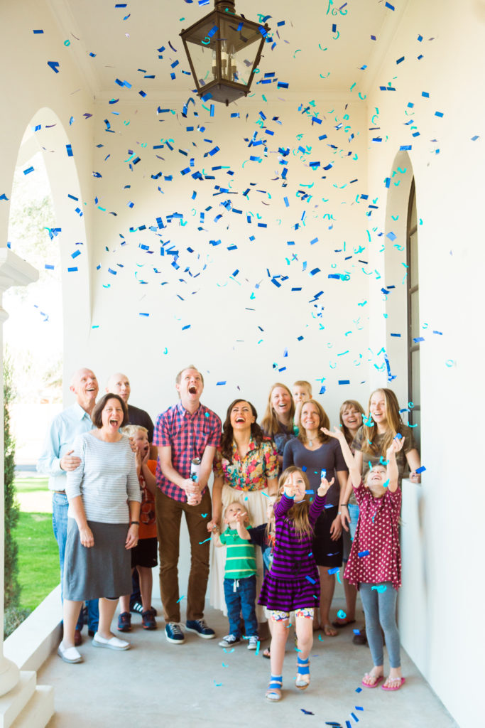 Use a confetti canon for a Gender Reveal Party. 