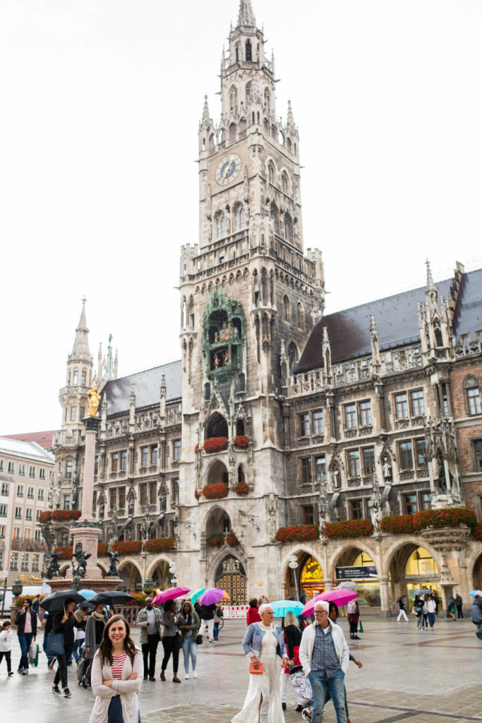 Visiting Munich town square. 