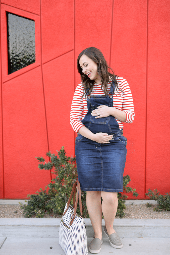 Trendy Maternity Shorts in Denim