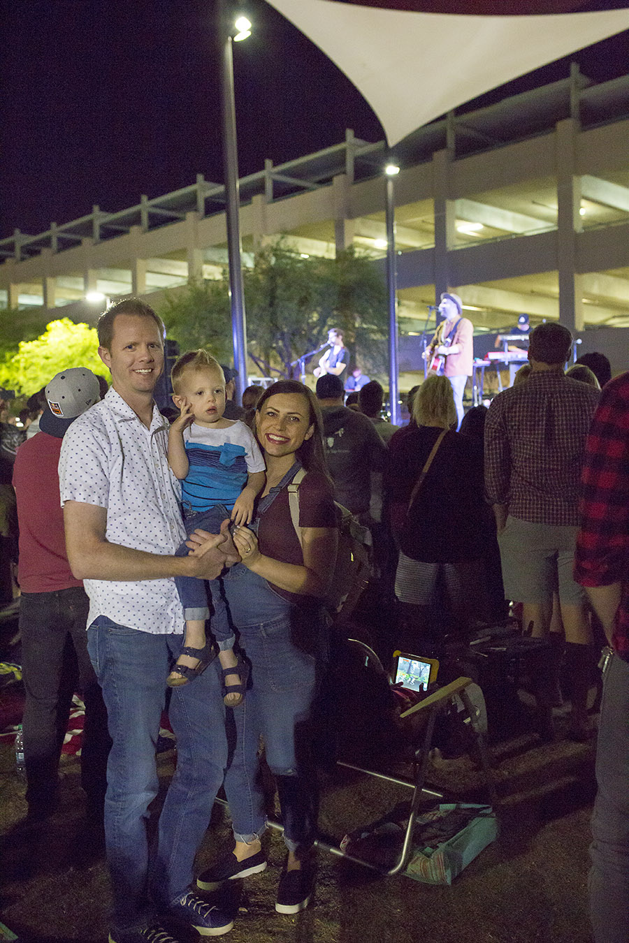 Battle of the Burbs concert in the park. 