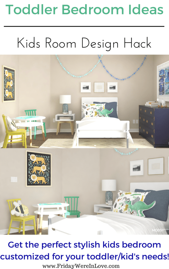 Toddler Bedroom Ideas: Kids room design perfect for your toddler boys bedroom with plenty of room to grow into!