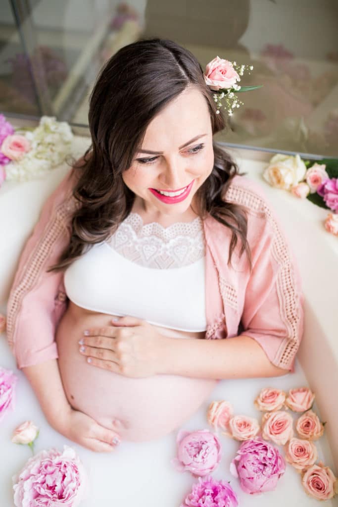 Milk Bath Maternity Photography